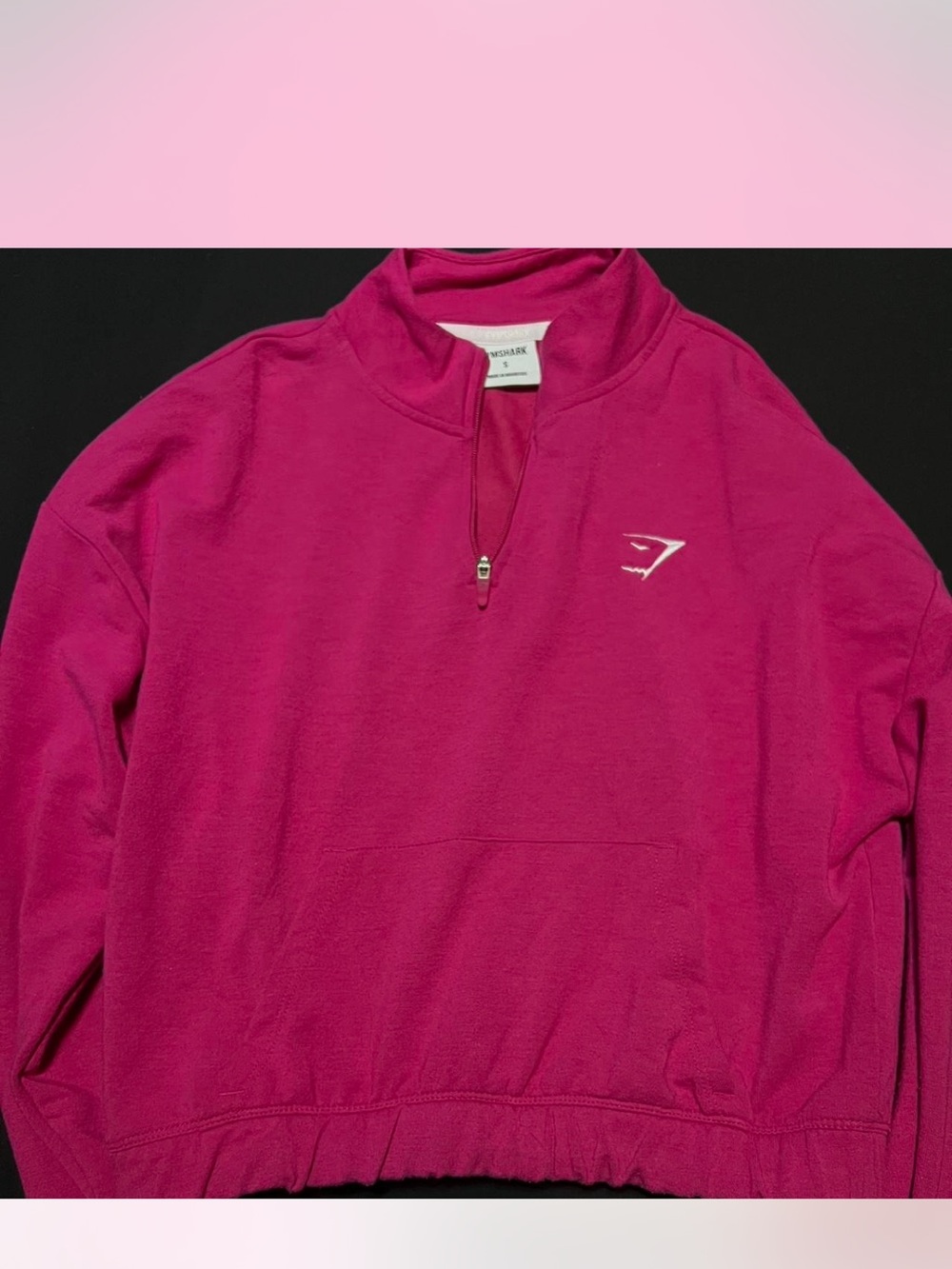 Gymshark Pink Quarter Zip Pullover Small